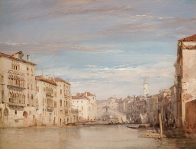 Het Grote Kanaal, Venetië, Kijkend naar de Rialto door Richard Parkes Bonington